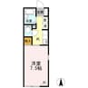 セジュールトロア 1Kの間取り