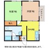 スワン白鳥 2DKの間取り