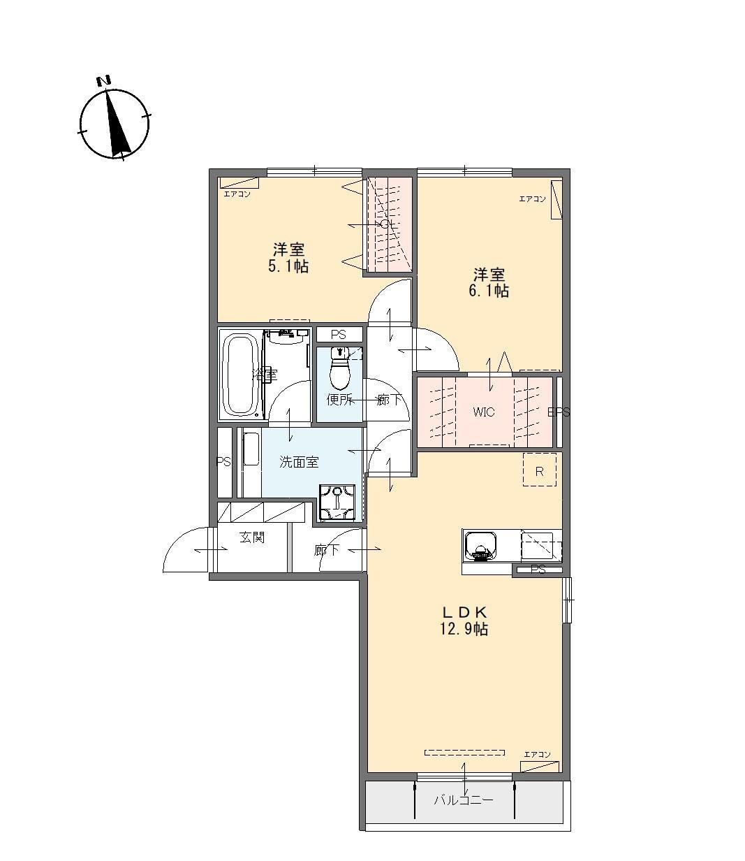 間取り図 ミライズテラス亀貝