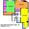 カナンパレス天神 2LDKの間取り