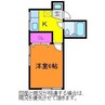 ラフォイアハイツ 1Kの間取り