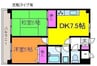 ホポロ東万代 2DKの間取り