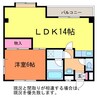 リバティープラザ東大通 1LDKの間取り