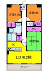 ヴェルビュ南笹口 3LDKの間取り