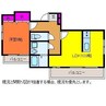 ネストささぐち 1LDKの間取り