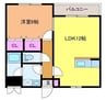 リベルテ紫竹山 1LDKの間取り