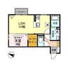 エムアンドエス駅南 1LDKの間取り