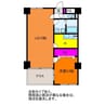 フェリシア東万代 1LDKの間取り