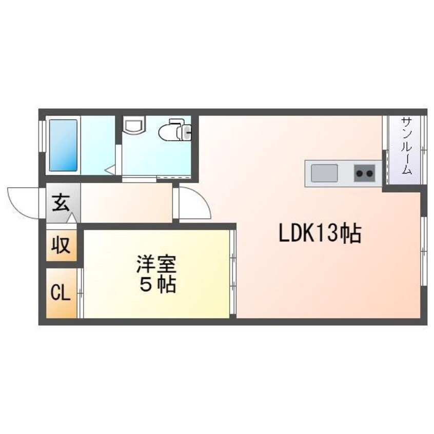 間取図 トリニティ南笹口