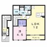 カサフェリスA 1LDKの間取り