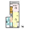 フッフール 1DKの間取り
