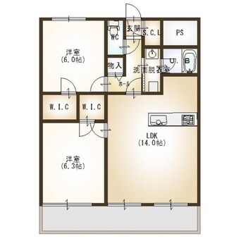 間取図 パーク万代ミッドコート