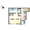 リーセント　カーサ 1Kの間取り