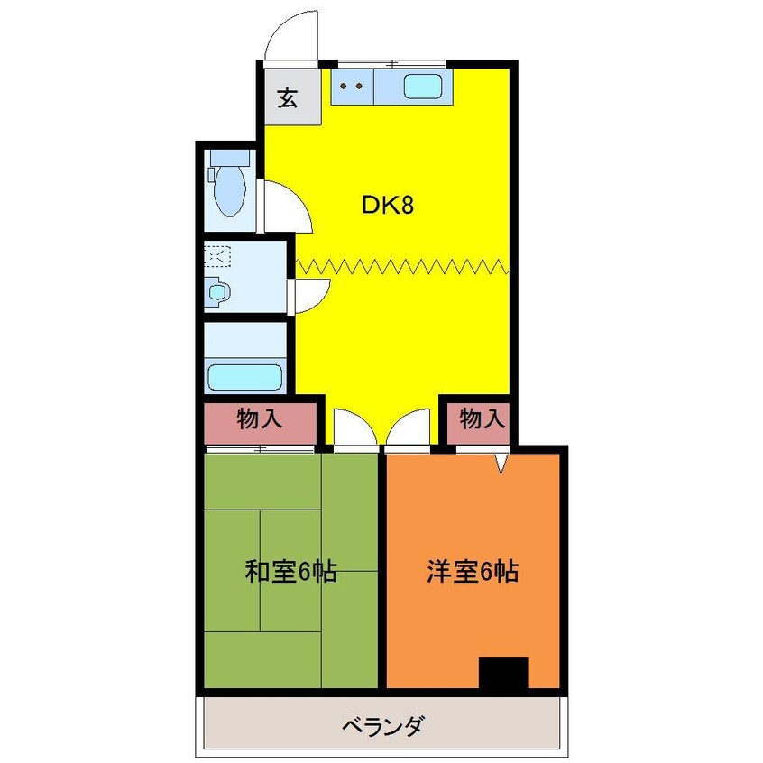 間取図 ビレジ紫竹