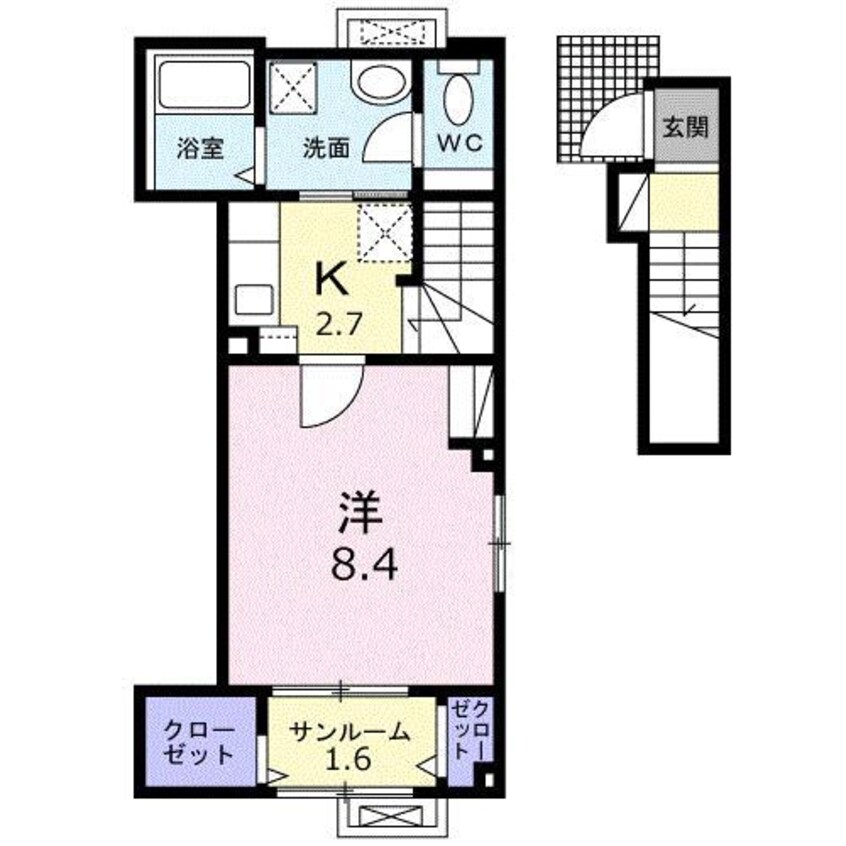 間取図 白新線・羽越本線（新潟県内）/新潟駅 徒歩17分 2階 1年未満