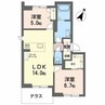べレオ鐙西 2LDKの間取り