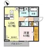 TKK万代 1LDKの間取り