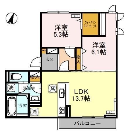 間取り図 D-ROOM米山