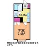 プレミエール網川原III 1Kの間取り