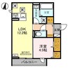 D-ROOMスクルド 1LDKの間取り