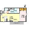 CLASSEUM幸西III 1LDKの間取り
