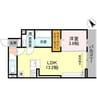 （仮）D-ROOM川端町 1LDKの間取り