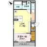 （仮）D-ROOM川端町 1LDKの間取り