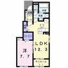 コリーネ 1LDKの間取り