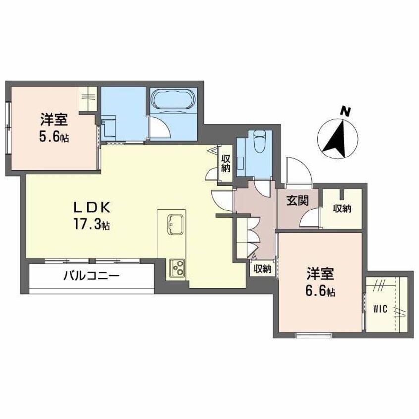 間取図 笹口２丁目シャーメゾン