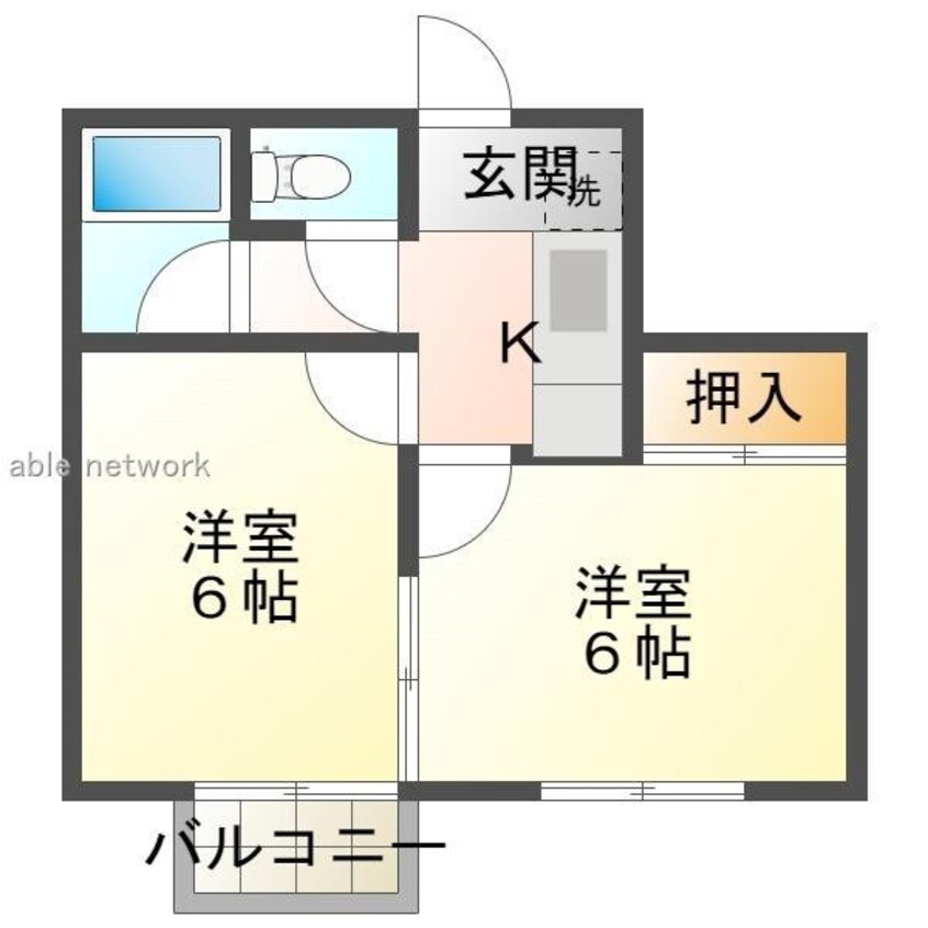 間取図 ブロードウェータウンＡ