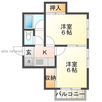 間取図 ブロードウェータウンＡ