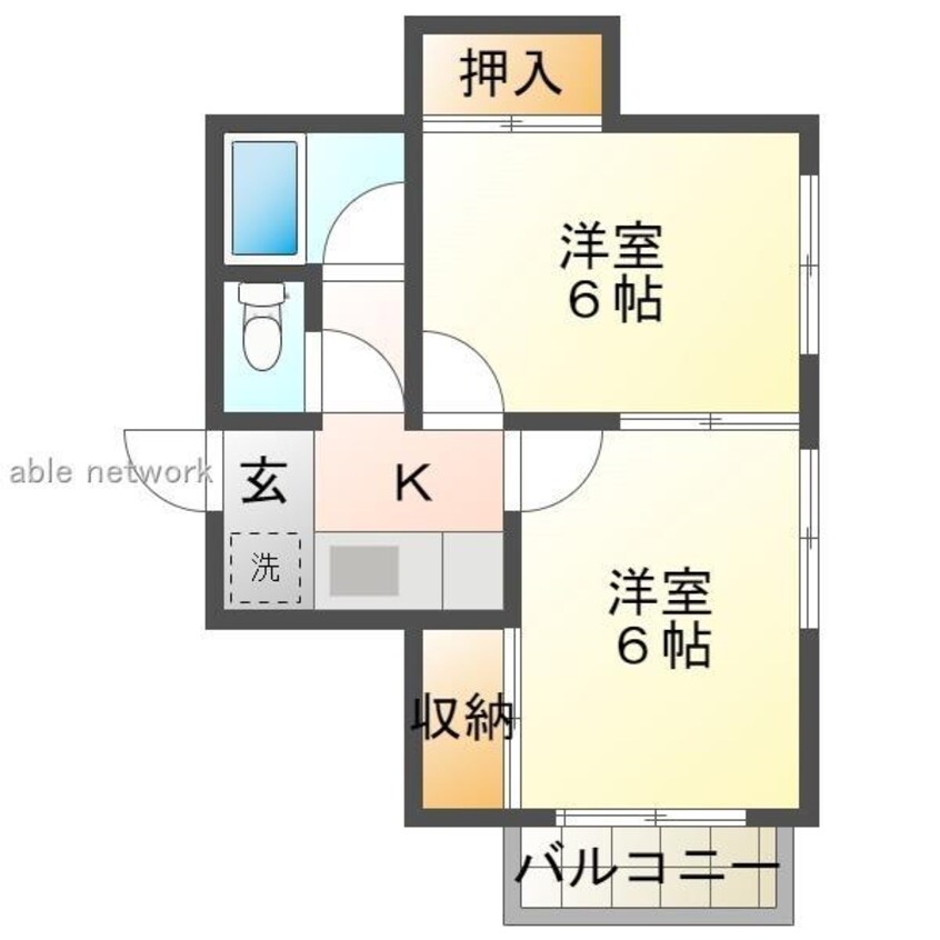 間取図 ブロードウェータウンＡ