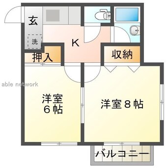 間取図 ブロードウェータウンＡ