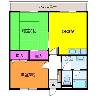 間取図 カザーク山木戸