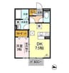 スクエア空港西 1DKの間取り