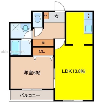間取図 ファーストクラス白新町