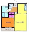 ファーストクラス白新町 1LDKの間取り