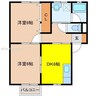 オーディアスI 2DKの間取り