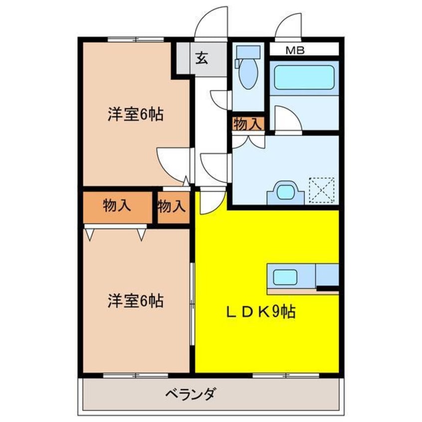 間取図 サンヘルメス尾山