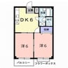 ピュアーハイツB 2DKの間取り