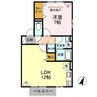 インペリアルコートB 1LDKの間取り
