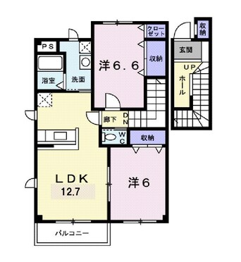 間取図 カメリアコートＡ・Ｂ・Ｃ・Ｄ