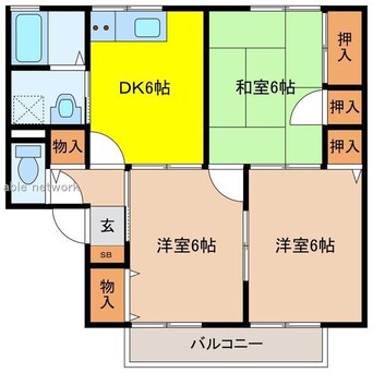 間取図 グランディール萌木野Ａ