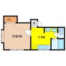 アヴニール 1Kの間取り