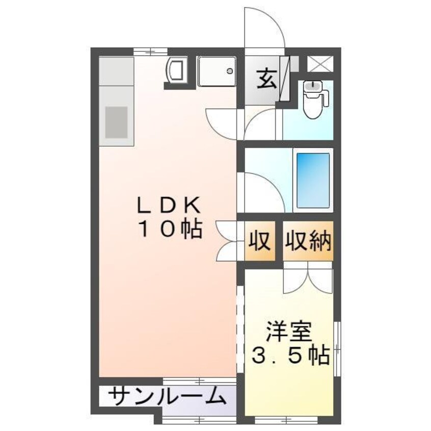 間取図 メゾン・ド・ルミネ