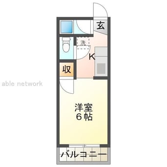 間取図 コーポしぶや