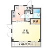 ヴィラ逢谷内 1Kの間取り