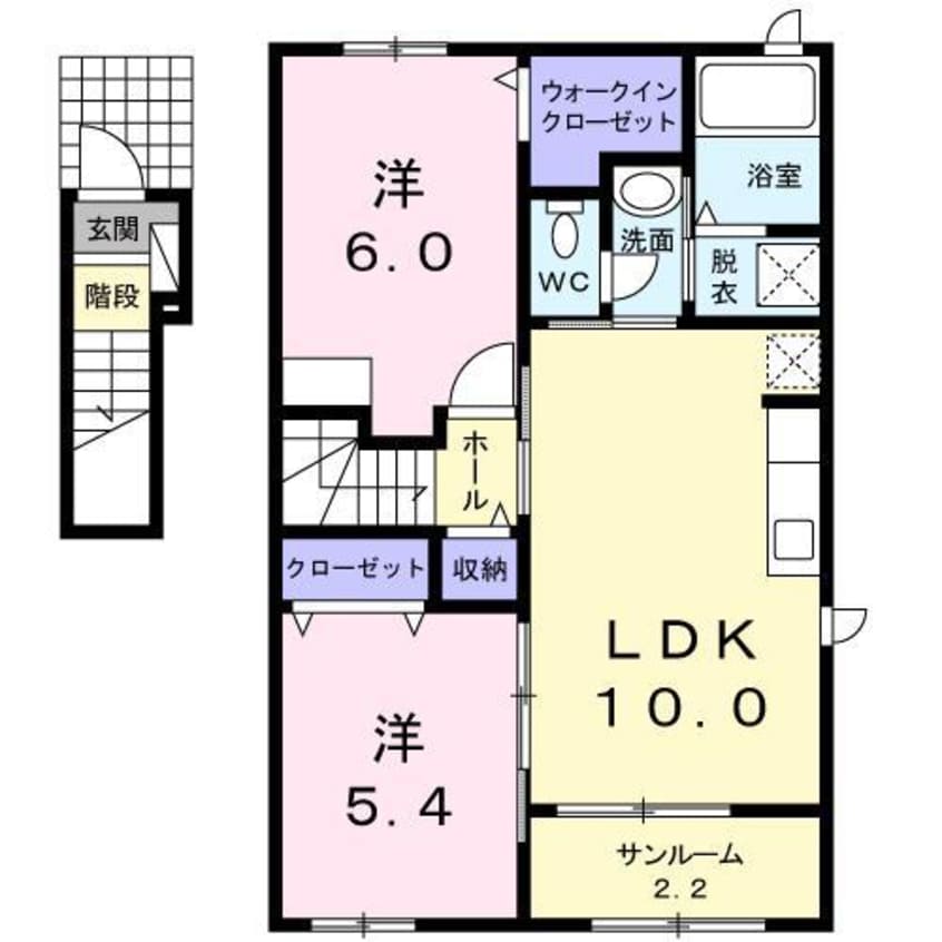 間取図 Casa piace嘉山
