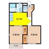 グリーンコーポ川西Ａ 2DKの間取り