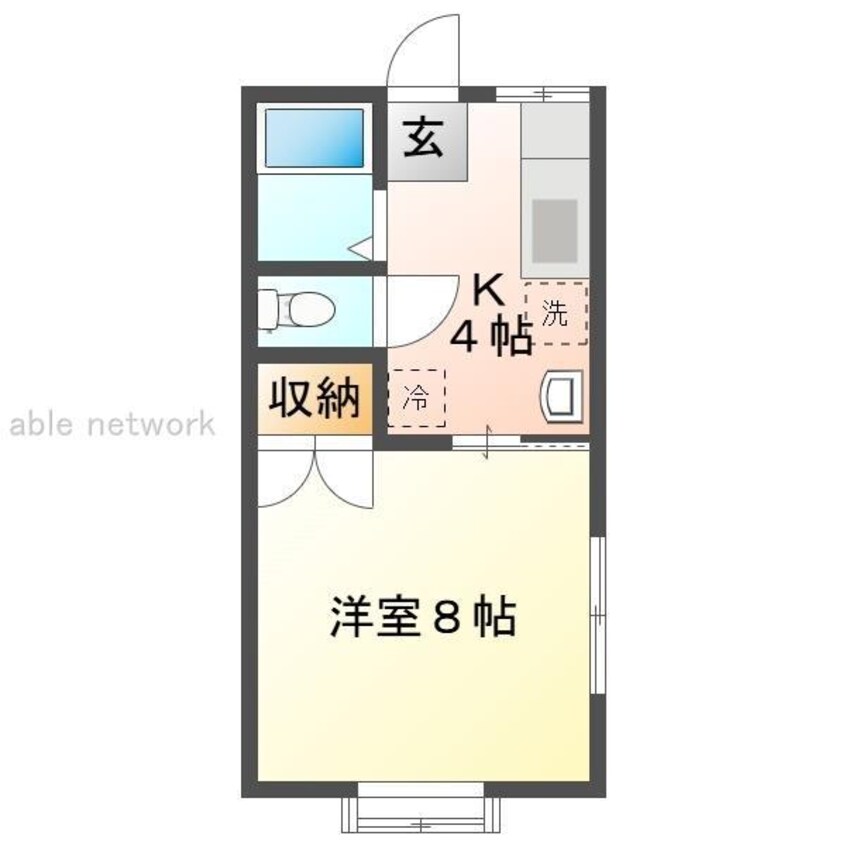 間取図 ビューバレーパピヨン